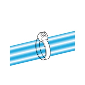 Abraçadeira Nylon 3.50 x 285mm Natural 100 Peças T30LL-PA66-NA/ 111-03549 HELLERMANN