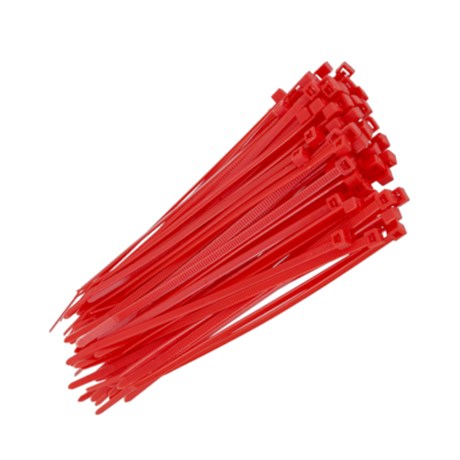 Abraçadeira Nylon 3,6 x 300mm Vermelha com 50 Peças 319880 BRASFORT