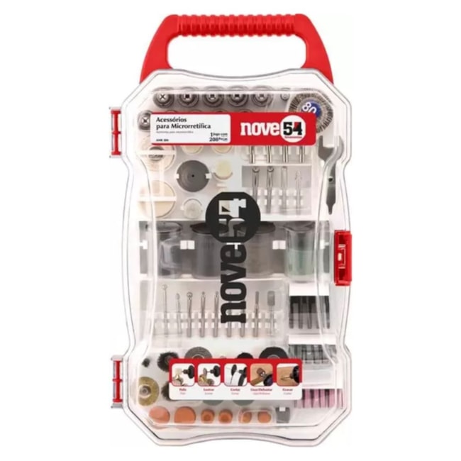 Acessórios para Micro Retífica com 208 Peças AMR 208 NOVE54-aef80c9f-fa27-41f0-b0d5-fb3f86804d1e