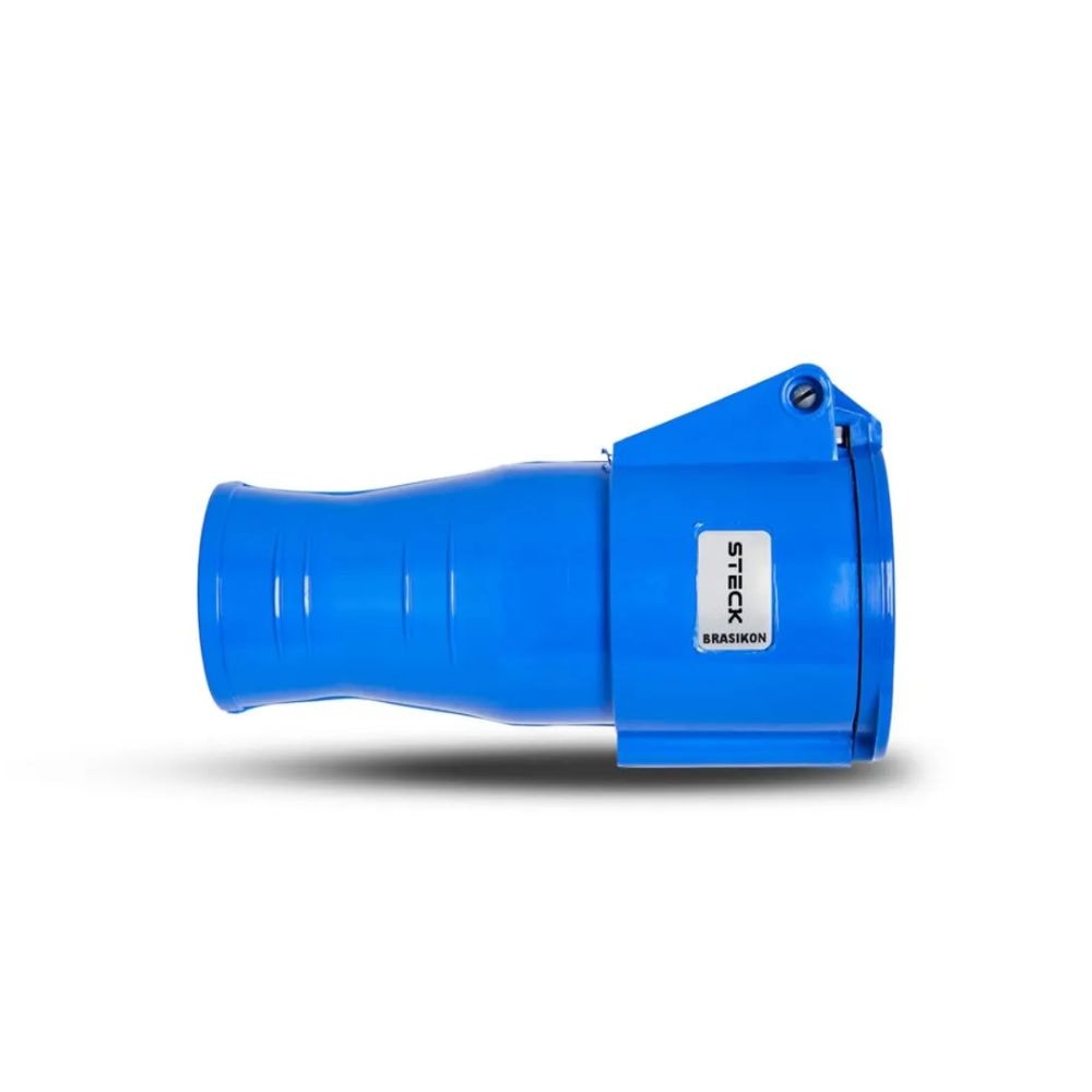 Acoplador Industrial 16A 2P+T 200/250V 6H IP44 Azul S3056-BRASIKON