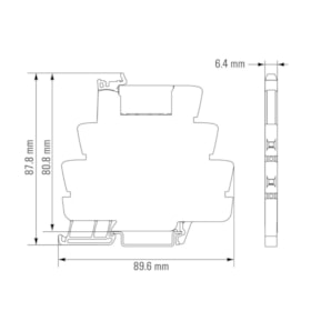 Acoplador Relé 6A 24 VCA/CC 1 Reversível Parafuso 1122780000 CONEXEL WEIDMULLER