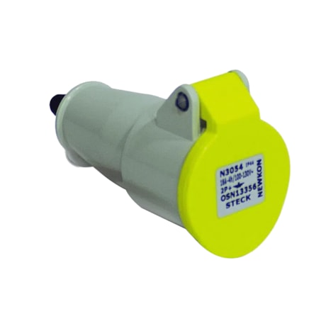 Acoplamento 2P+T 16A 110/130V 4H Amarelo IP44 N-3054 NEWKON STECK-81d7aef3-0eab-4559-bcdf-731cec91d8b2