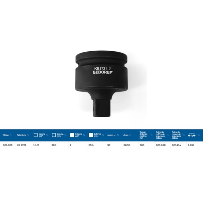 Adaptador de Impacto 1.1/2