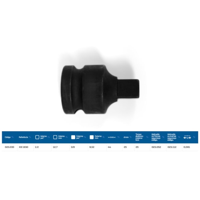 Adaptador de Impacto 1/2