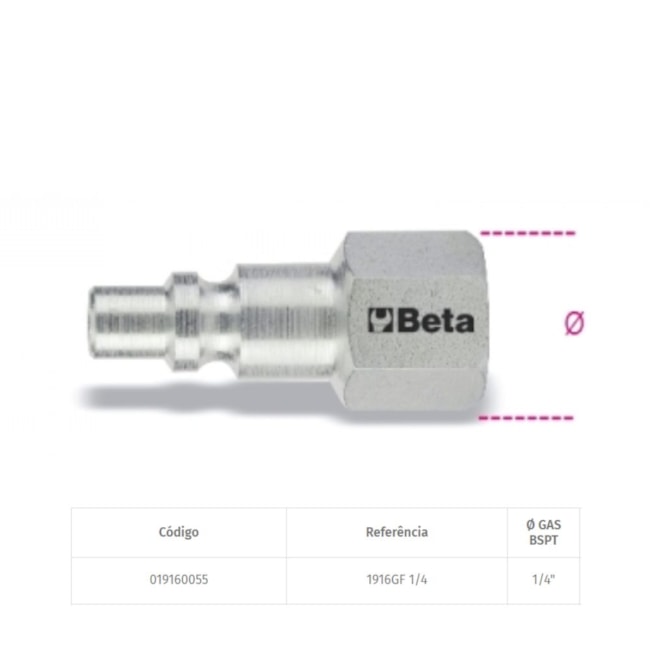 Adaptador Engate Rápido Ar 1/4