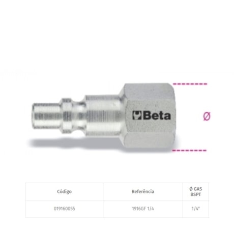 Adaptador Engate Rápido Ar 1/4
