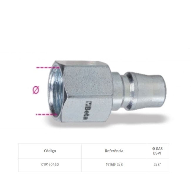 Adaptador Engate Rápido Ar 1/4