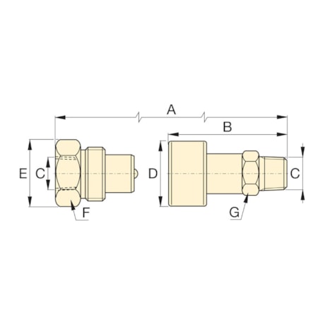 Adaptador Hidráulico de Alto Fluxo de 3/8