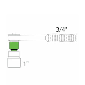 Adaptador para Soquete em Aço Cromo Vanádio 3/4