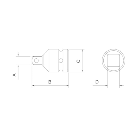 Adaptador para Soquetes de Impacto  3/4