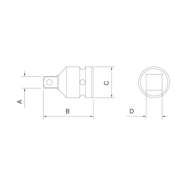 Adaptador para Soquetes de Impacto  3/4