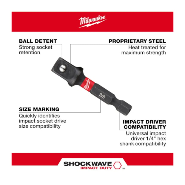 Adaptador para Soquetes Impacto 1/4