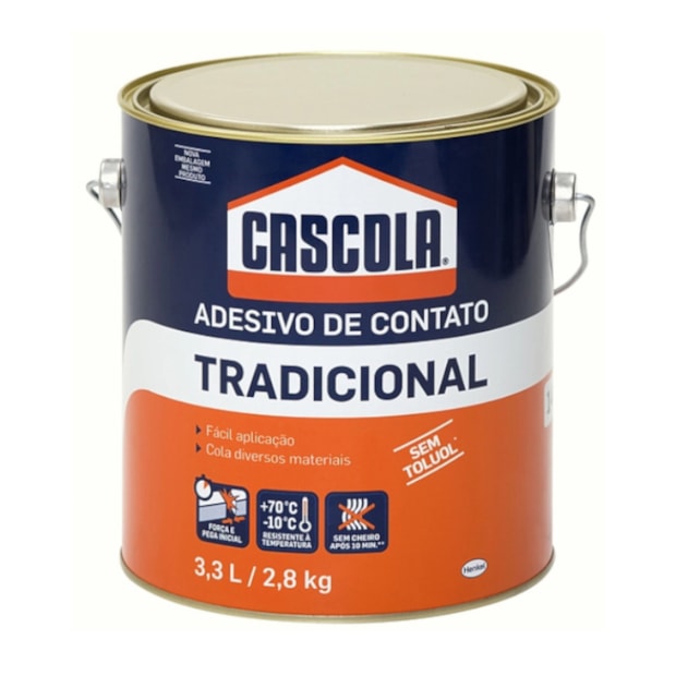 Adesivo de Contato Cascola sem Toluol 2,8 Kg CASCOLA TRADICIONAL LOCTITE-17891a68-916d-40e9-ae60-c5678a46717b