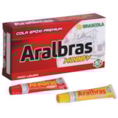 Adesivo Epóxi Premium Aralbras Hobby 3010048 BRASCOLA Adesivo Epóxi Premium Aralbras Hobby 3010048 BRASCOLA