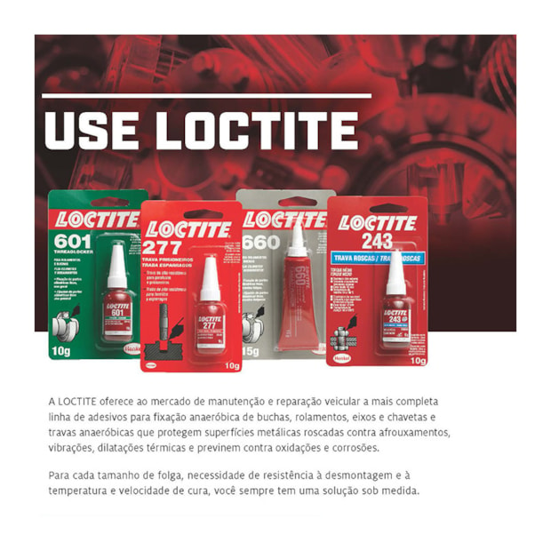 Adesivo Fixação Cilíndrica Anaeróbica de Alta Resistência Verde 10g 601 LOCTITE-50bd5370-0108-4840-9135-c0e196608b42