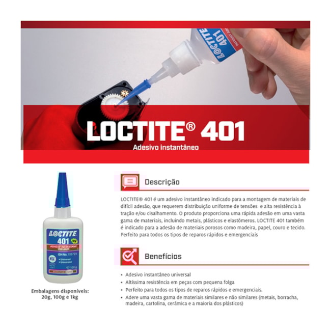 Adesivo Instantâneo Cianoacrilato 20g 401 LOCTITE-7ba8f95a-437b-4797-a11c-40ccd2189c05