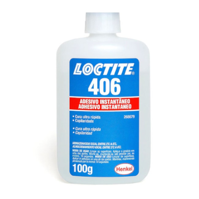 Adesivo Instantâneo Etil Cianoacrilato 100g 406 LOCTITE-9331493e-aa54-4733-8f90-8b877953e433