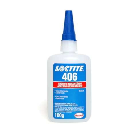 Adesivo Instantâneo Etil Cianoacrilato 100g 406 LOCTITE