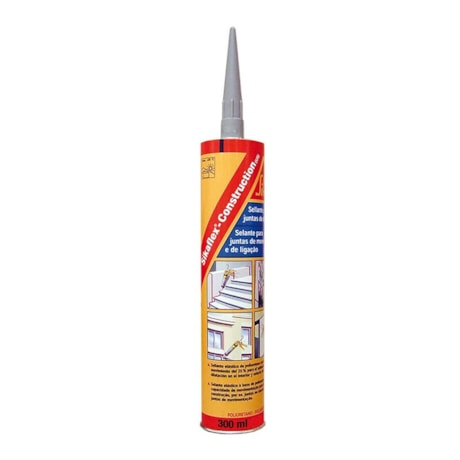 Adesivo Selante PU Cartucho 300 mL Cinza Sikaflex Construction SIKA-49921998-d9a6-42fd-8eae-6c7788356217