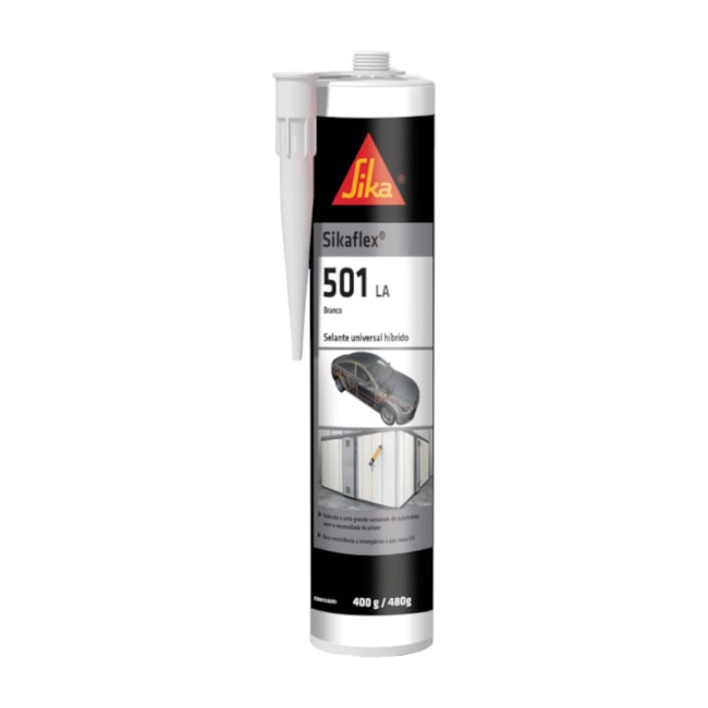 Adesivo Selante PU Cartucho 400g Sikaflex Branco 501 LA SIKA-c40ca181-4a55-46d3-98d1-5c7786c7bf9c