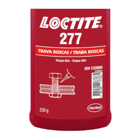 Adesivo Trava Roscas Anaeróbico Alto Torque Vermelho 250g 277 LOCTITE-442516ed-9fa8-4f5d-88e3-dd8db0cba156