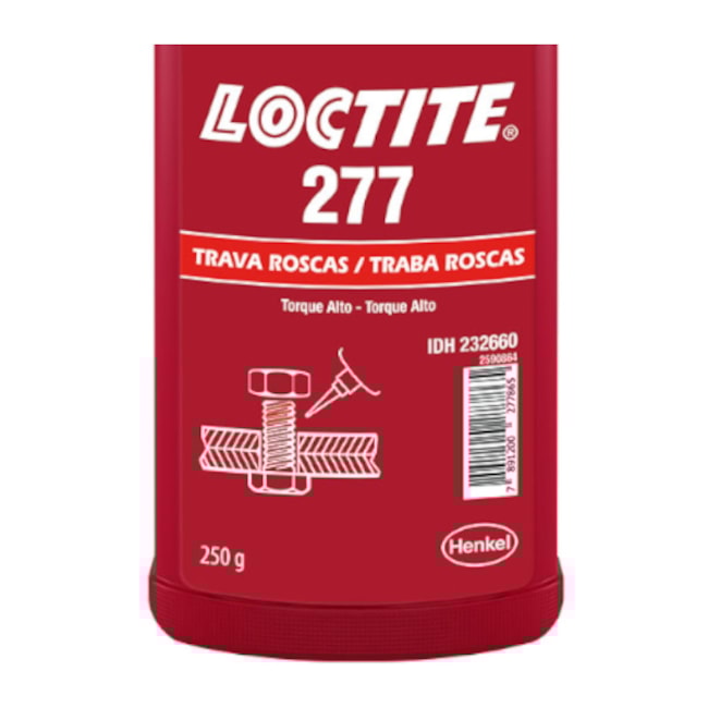 Adesivo Trava Roscas Anaeróbico Alto Torque Vermelho 250g 277 LOCTITE-d7e8d6a1-30d4-4228-a54f-2d6525ae0b5c