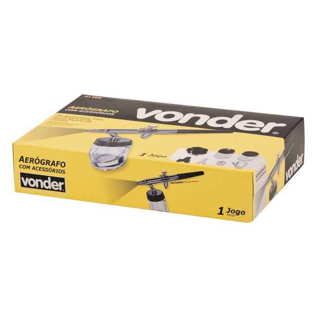 Aerógrafo com Acessórios AJ 008 6220000008 VONDER-6abb6238-fa71-401f-83d7-772b7ec0c11b
