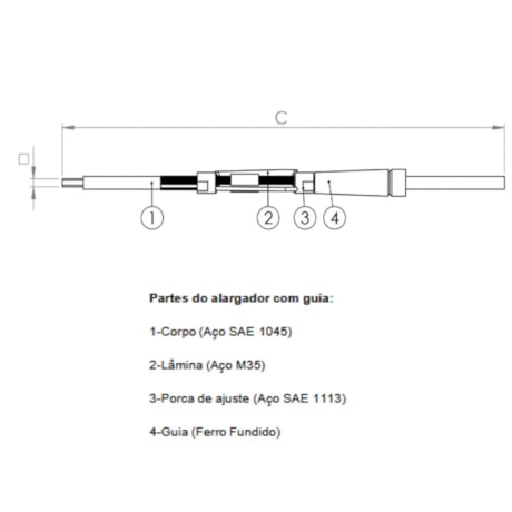 Alargador Expansivo Tipo L c/Guia 21,60mm à 24,00mm G ADES-cb792e73-43ce-4712-adfb-8b8efa996aee