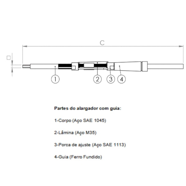 Alargador Expansivo Tipo L c/Guia 30,20mm à 34,30mm J ADES-6ee69048-55d0-42be-909d-be32a3ae9a85