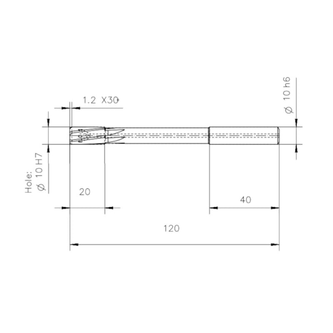 Alargador Máquina HP 10.00mm Canal Helicoidal H7 F2481-10 TITEX-1c9deed8-0ca0-4e5e-900d-a66939c3fc8b
