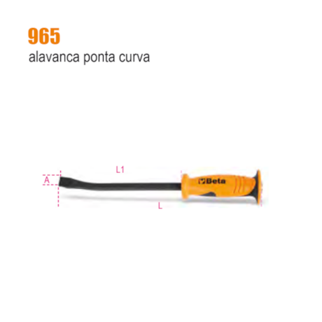 Alavanca de Ponta Curva 600mm 965 BETA-25d06366-de94-4803-8be5-e83988d45c7b