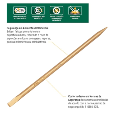 Alavanca para Mecânico Cobre-Berílio 18 x 500mm Antifaiscante ST31271 SATA-2ba580ab-65ea-4632-9e7e-d836eaa6b8e4