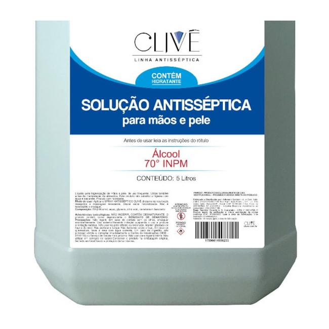 Álcool Gel 70% Bombona 5 Litros CLIVÊ-18eaa22b-1fed-448b-a8bd-2198ef668f63
