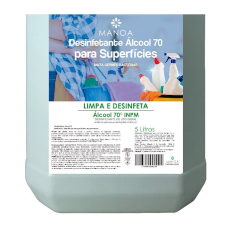 Álcool Líquido 70% 5 Litros Bombona 40654 CLIVÊ-ad8dadc1-b26e-4c5a-9a4b-da5d45915771