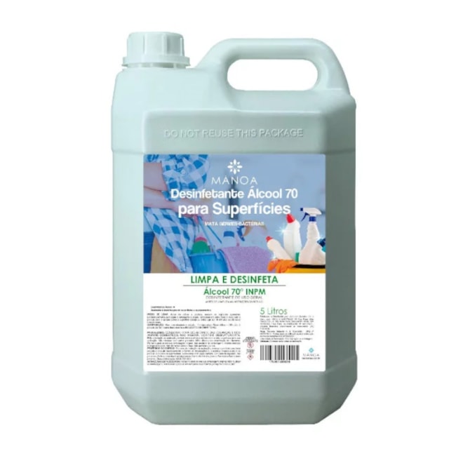 Álcool Líquido 70% 5 Litros Bombona 40654 CLIVÊ-22240613-5ed1-450a-8964-969faa0fe50e