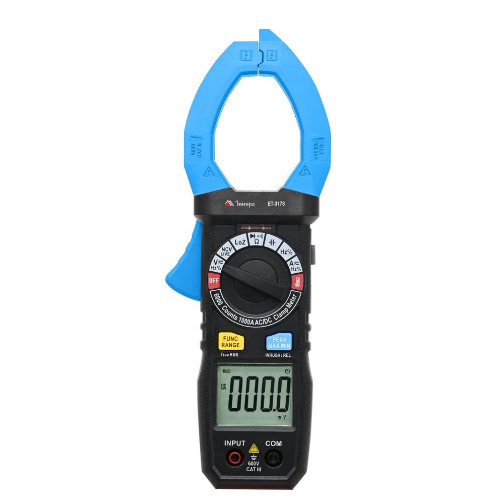 Alicate Amperímetro Digital 1000A (AC/DC) CAT III 600V TRUE RMS ET