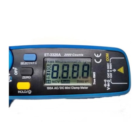 Alicate Amperímetro Digital 100A AC/DC CAT III ET-3320A MINIPA-7acf8e10-b7fc-4807-837b-7e4c7097ad99
