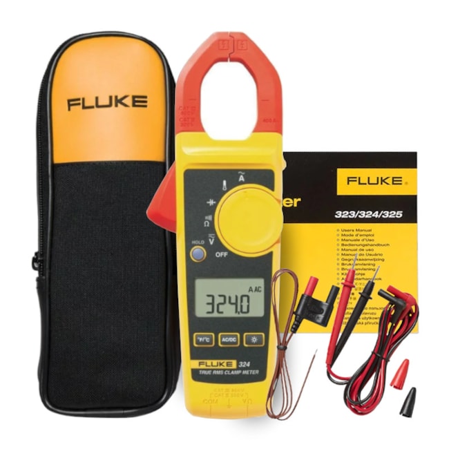 Alicate Amperímetro Digital 400A AC CAT III 600V TRUE RMS 324 FLUKE-e2126e8e-dd64-479f-8ddb-9f535479a8f1