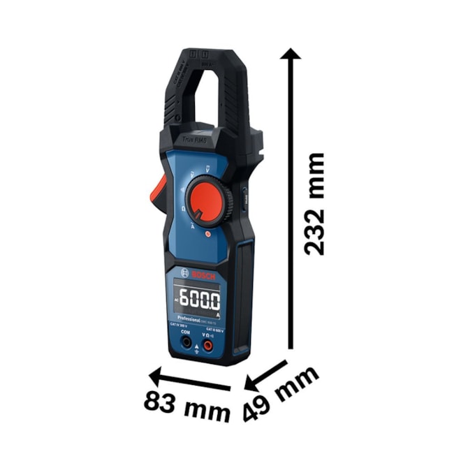 Alicate Amperímetro Digital 600A (AC/DC) CAT III 600V CAT IV 300V GMC 600-15 BOSCH-8fe8f367-dddc-4a8b-b352-fc4105085fe4