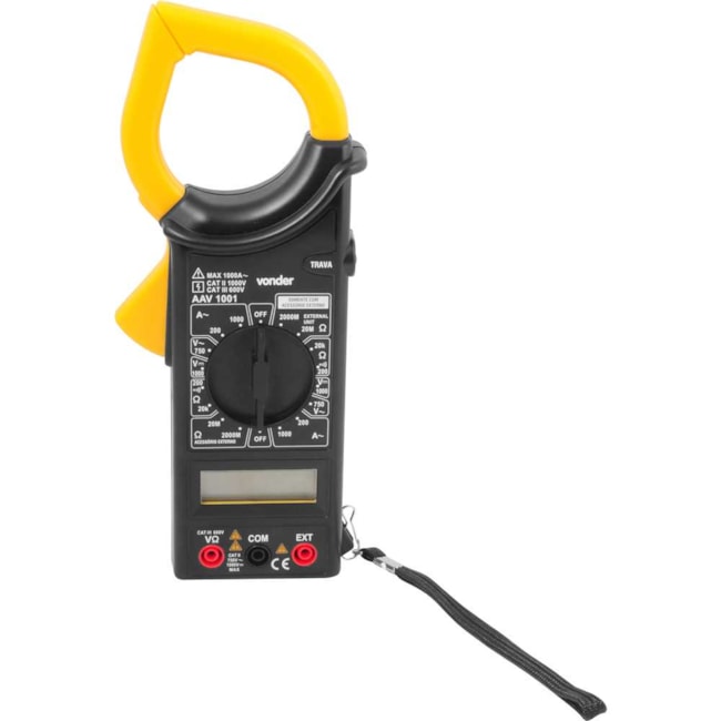 Alicate Amperímetro Digital AC/DC CAT III 600V/CAT II 1.000V AAV 1001 3870001001 VONDER-4c79e62a-05a6-4543-b7b9-5a5216d0425e