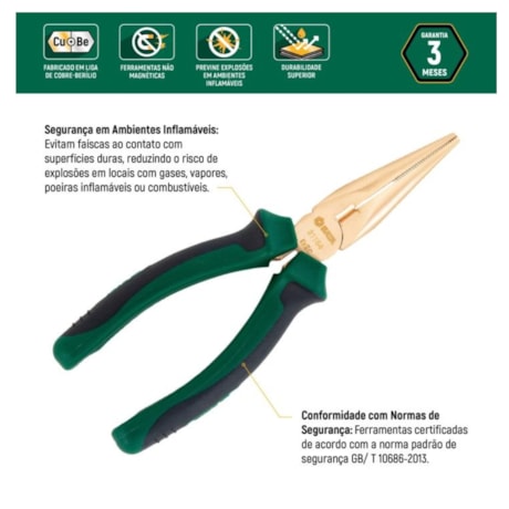 Alicate Bico Meia-Cana 8