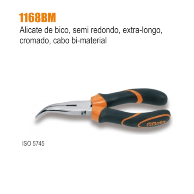 Alicate Bico Meia Cana Curvo 8