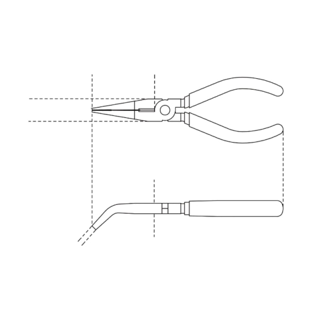 Alicate Bico Meia Cana Curvo 8