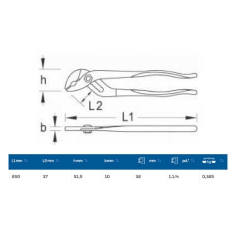 Alicate Bomba D'água Cobre-Berílio Antifaiscante 10mm 4300 AF GEDORE-43737a13-cc40-4a86-8f75-c7415799c743