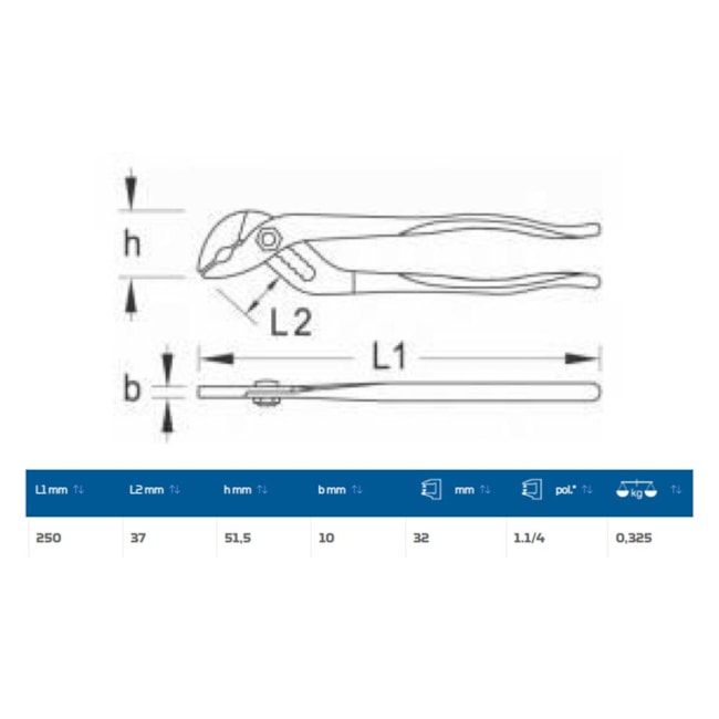 Alicate Bomba D'água Cobre-Berílio Antifaiscante 10mm 4300 AF GEDORE-1bda5d48-b0e2-4b60-9baa-a1dda0842bbf