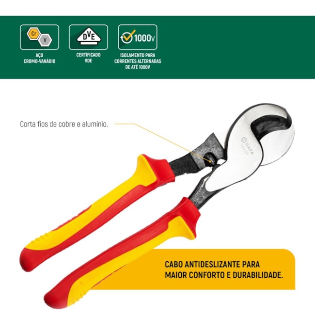 Alicate Corta Cabo/Arame 10