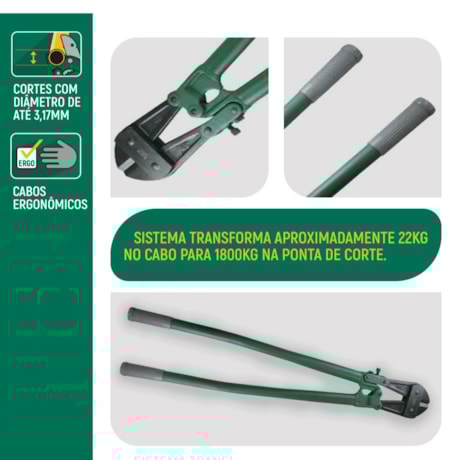 Alicate Corta Cabos e Vergalhões 36