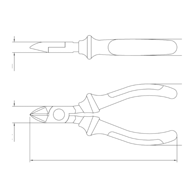 Alicate Corte Diagonal Isolado 1000V 6