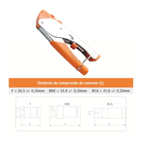 Alicate Crimpador Para Cabos Coaxiais 6