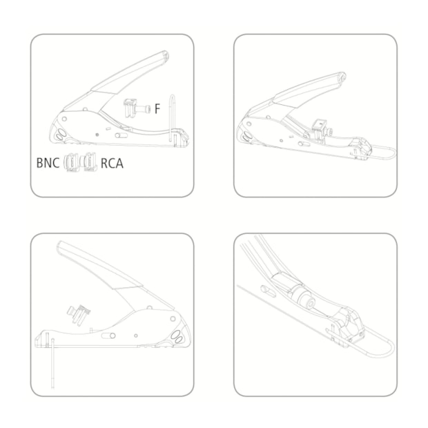Alicate Crimpador Para Cabos Coaxiais 6